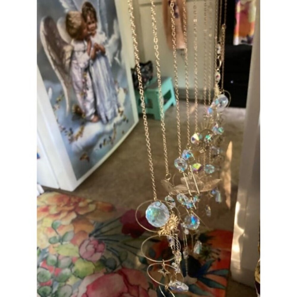 10 Pcs Crystal Suncatcher Prism Hanging Kit with Chain Rainbow Maker